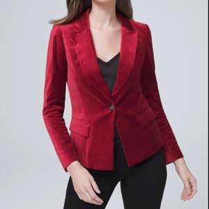 Velvet Blazer Dark Rouge Size 10 White House Black Market